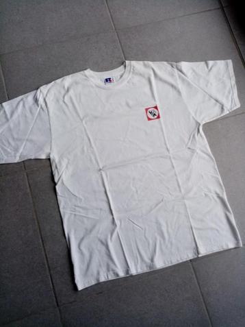Russell : nieuw wit t-shirt 100% katoen shirt  mt XL (56/58)