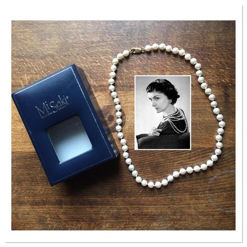 Collier de perles vintage, véritables perles Misaki du Japon, Bijoux, Sacs & Beauté, Colliers, Comme neuf, Autres matériaux, Beige