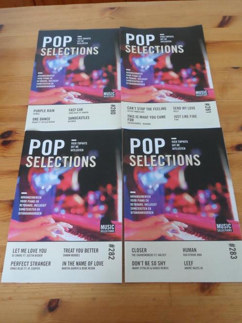 Pop Selections - 280 t/m 289, Musique & Instruments, Partitions, Neuf, Artiste ou Compositeur, Populaire, Guitare, Piano, Clavier