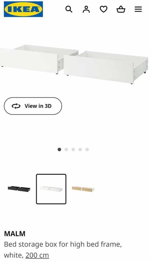 Ikea bedlades voor Malm bed., Huis en Inrichting, Slaapkamer | Bedden, Nieuw, Wit, Ophalen