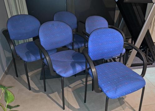 5 bezoekersstoelen met armleuning / stoelen BULO, Maison & Meubles, Chaises, Utilisé, Enlèvement