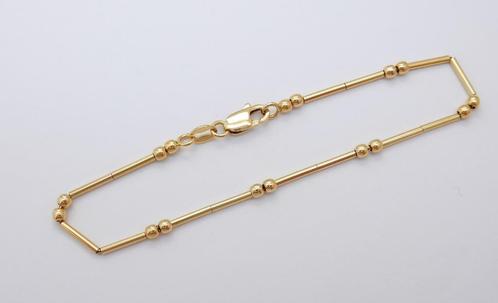 18 karaat Gouden Dames Armband in luxe Fantasyschakel 20 cm, Bijoux, Sacs & Beauté, Bracelets, Neuf, Or, Or, Enlèvement ou Envoi