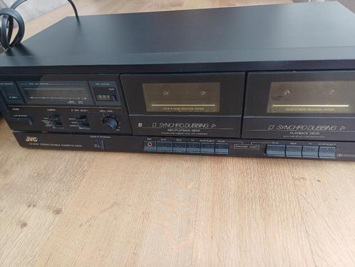 Vintage JVC dubbel cassettedeck TD-W101, Audio, Tv en Foto, Cassettedecks, Dubbel, JVC, Auto-reverse, Tiptoetsen, High speed dubbing