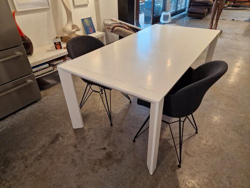 witte uitschuifbare tafel AlterEgo, Maison & Meubles, Tables | Tables à manger, Utilisé, Enlèvement