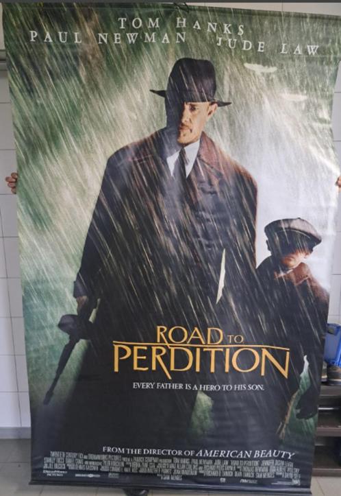 Film banner van de film Road To Perdition, Collections, Cinéma & Télévision, Comme neuf, Film, Enlèvement