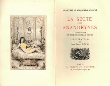 La secte des Anandrynes - 1955 - Paul-Emile BECAT - érotique