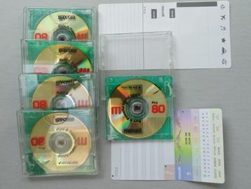 Minidisc lot van 10 Maxell PRO Europe 1999 +  Orig. stickers
