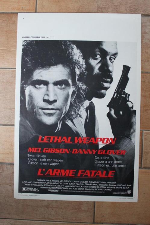 filmaffiche Lethal Weapon 1987 Mel Gibson filmposter, Collections, Posters & Affiches, Comme neuf, Cinéma et TV, A1 jusqu'à A3