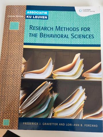Research methhods for the behavioral sciences