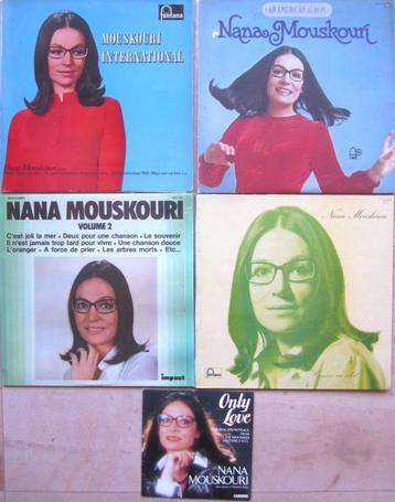 Lot van 5 NANA MOUSKOURI  vinyls (4 LP's + 1 Single)