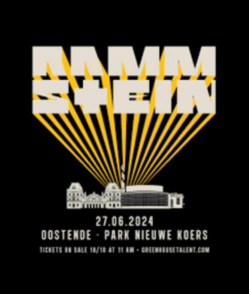 Rammstein oostende 27/6/2024, Tickets en Kaartjes, Concerten | Rock en Metal
