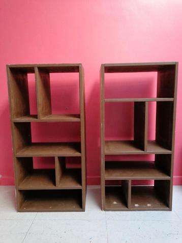 Houten boekenkastjes boekenrek open op maat