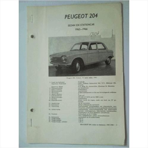 Peugeot 204 Vraagbaak losbladig 1965-1966 #2 Nederlands, Livres, Autos | Livres, Utilisé, Peugeot, Enlèvement ou Envoi