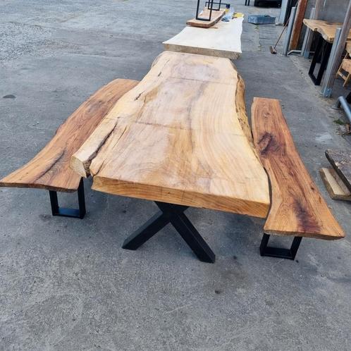 table tronc d'arbre, dalles, tables de jardin, Bricolage & Construction, Bois & Planches, Enlèvement ou Envoi