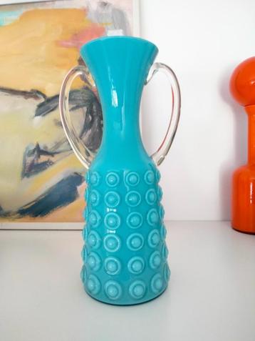 60s 70s vintage vaas glas Italiaans glaswerk