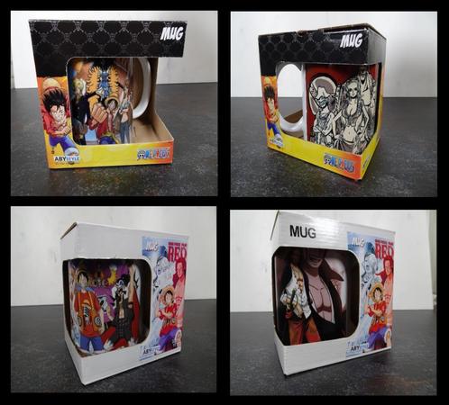 4 verschillende "One Piece" mugs (koffietassen), Collections, Cinéma & Télévision, Neuf, Enlèvement ou Envoi