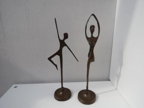 Paire de ballerines abstraites en bronze, Antiquités & Art, Art | Sculptures & Bois, Enlèvement ou Envoi