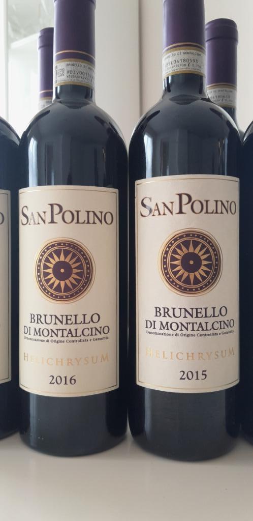 Brunello San Polino Helichrysum 2015 & 2016, Verzamelen, Wijnen, Nieuw, Rode wijn, Italië, Vol, Ophalen