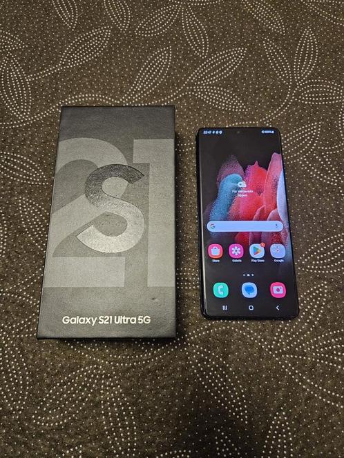 Samsung Galaxy S21 Ultra 5G / Zwart, Télécoms, Téléphonie mobile | Samsung, Galaxy S21, 128 GB, Sans abonnement, Avec simlock (verrouillage SIM)
