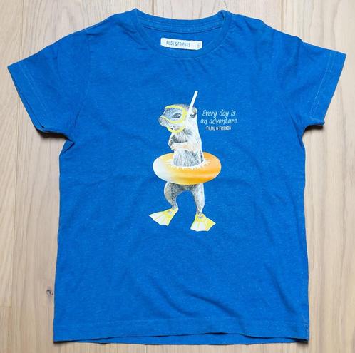 Blauwe T-shirt Filou & Friends, maat 6 jaar, Kinderen en Baby's, Kinderkleding | Maat 116, Gebruikt, Jongen, Shirt of Longsleeve