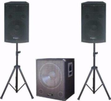Active zang/disco set 2,1 subwoofer 2 x top speakers CUBE151