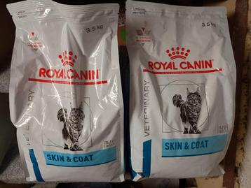 2 zakken droogvoer 3,5kg voor katten, Royal Canin Skin&Coat 