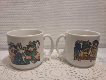 2 mugs Freihof Jagertee  vintage