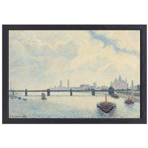 Pont de Charing Cross, Londres - Toile Claude Monet + glace, Maison & Meubles, Accessoires pour la Maison | Peintures, Dessins & Photos