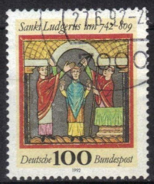 Duitsland Bundespost 1992 - Yvert 1438 - Sint Ludgerus (ST), Timbres & Monnaies, Timbres | Europe | Allemagne, Affranchi, Envoi