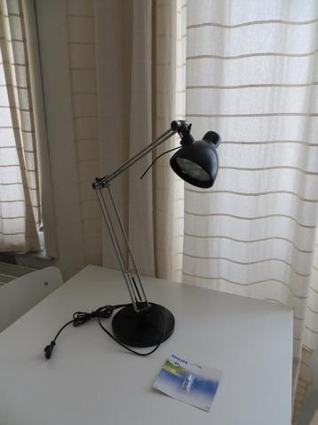 Zwarte Ikea Antifoni bureaulamp, incl. extra halogeen lampje