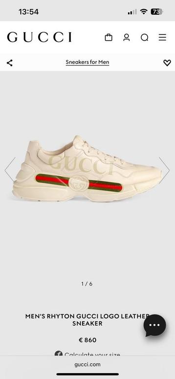 Gucci rython sneakers maat 41