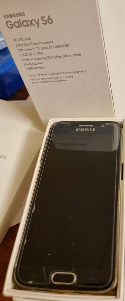 SAMSUNG S6 en boîte d'origine, Télécoms, Téléphonie mobile | Samsung, Comme neuf, Galaxy S2 à S9, 32 GB, Sans abonnement, Écran tactile