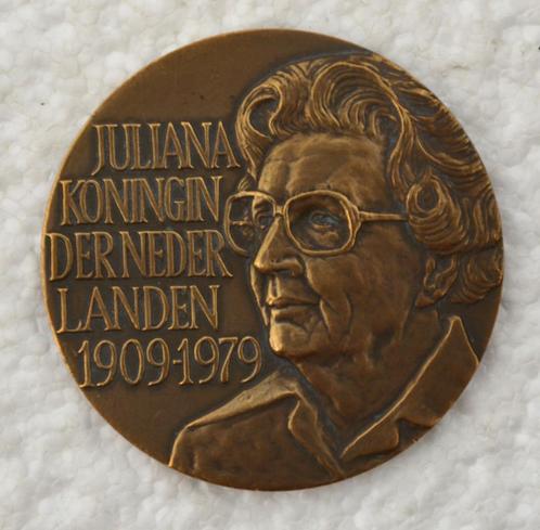 Medaille, Penning, Juliana Koninging der Nederlanden 1909-79, Timbres & Monnaies, Pièces & Médailles, Bronze, Enlèvement ou Envoi