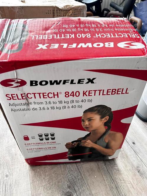 Bowflex SelectTech Kettlebell 840,Verstelbare 3.5kg t/m 18kg, Sport en Fitness, Fitnessmaterialen, Nieuw, Kettlebell, Ophalen
