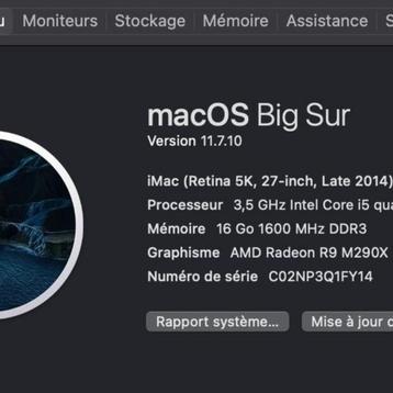 iMac 27'' Retina 5K 2015-16gb-1Tb (avec boite origine)