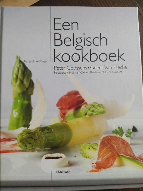 boek: Een Belgisch kookboek; Peter Goossens &Geert Van Hecke, Livres, Livres de cuisine, Comme neuf, Envoi