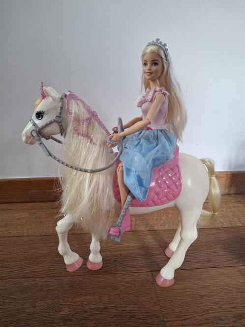 barbiepop met paard, Kinderen en Baby's, Speelgoed | Poppen, Zo goed als nieuw, Barbie, Ophalen