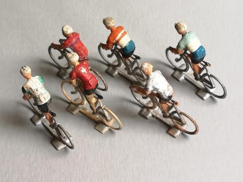 Lot van 6 oude wielrennertjes model cofalu jaren 60/70, Antiek en Kunst, Antiek | Speelgoed, Verzenden