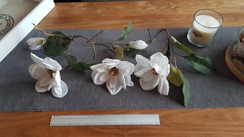 Lot 3 grosses fleurs artificielles blanches en tissu, Maison & Meubles, Accessoires pour la Maison | Plantes & Fleurs artificielles