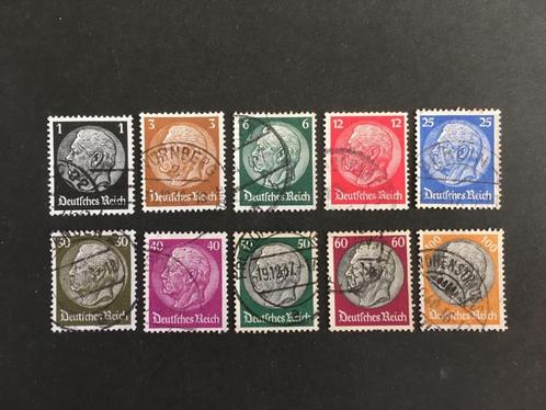 Duitse postzegels 1933 1934 - Hindenburg, Postzegels en Munten, Postzegels | Europa | Duitsland, Gestempeld, Duitse Keizerrijk