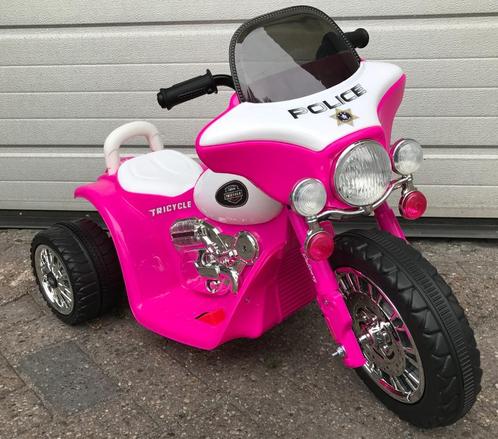 Elektrische kindermotor Harley Politiemotor look 6v roze, Enfants & Bébés, Jouets | Extérieur | Véhicules à batterie, Neuf, Enlèvement ou Envoi