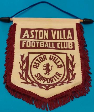 Aston Villa 1970s voetbal prachtig vintage vaantje 