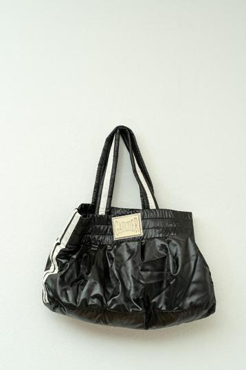 Jean Paul Gaultier black satin boxing bag