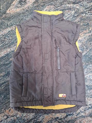 Gilet t 92 marron avec doublure en polaire jaune