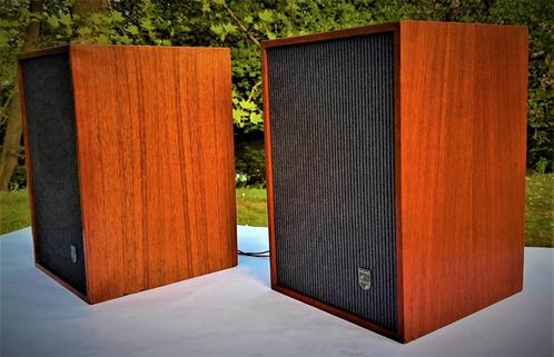 Vintage PHILIPS speaker set 22GL559 van de jaren '60, Audio, Tv en Foto, Luidsprekerboxen, Zo goed als nieuw, Minder dan 60 watt