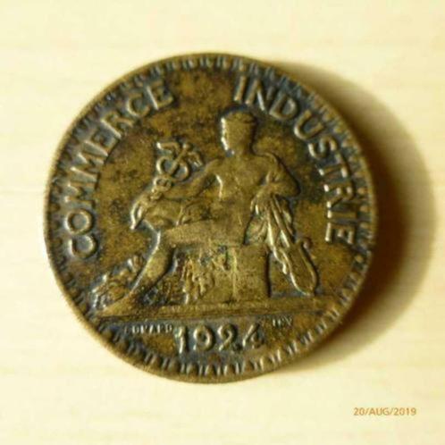 oude Franse munt - 1924, Postzegels en Munten, Munten | Europa | Niet-Euromunten, Losse munt, Frankrijk, Ophalen of Verzenden