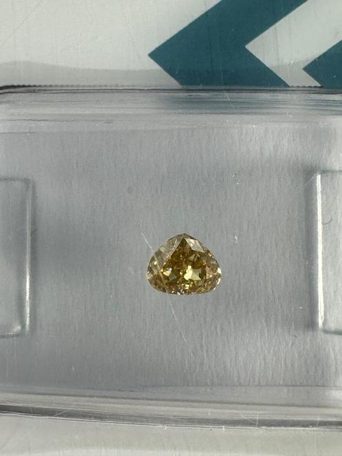 0.27ct VS2 pear diamond fancy brownish yellow IGI CERTIFICAA, Divers, Divers Autre, Neuf, Enlèvement