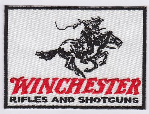 Winchester Rifles and Shotguns stoffen opstrijk patch emblee, Collections, Vêtements & Patrons, Neuf, Envoi