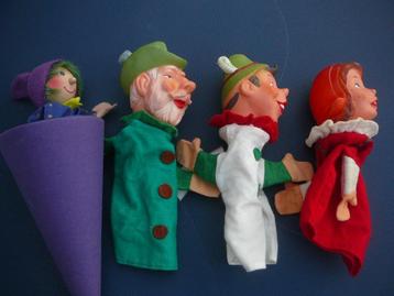 Marionnettes à main, 3 bonnets rouges et la sorcière disparu