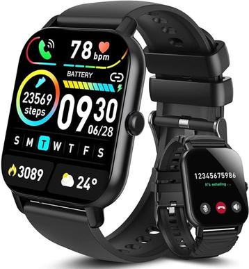Apkdone Smartwatch voor heren en dames, fitnesshorloge, 1,85